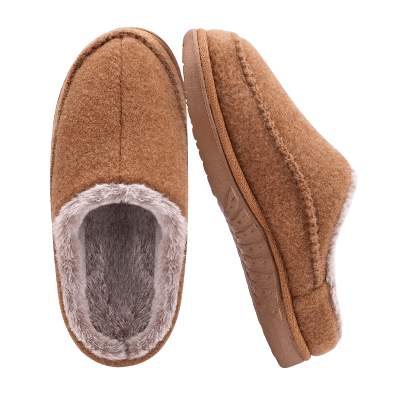 Fur Lined Orthopedic Slippers – Cozy Comfort with Secure Support - Cloud Cushion Slides