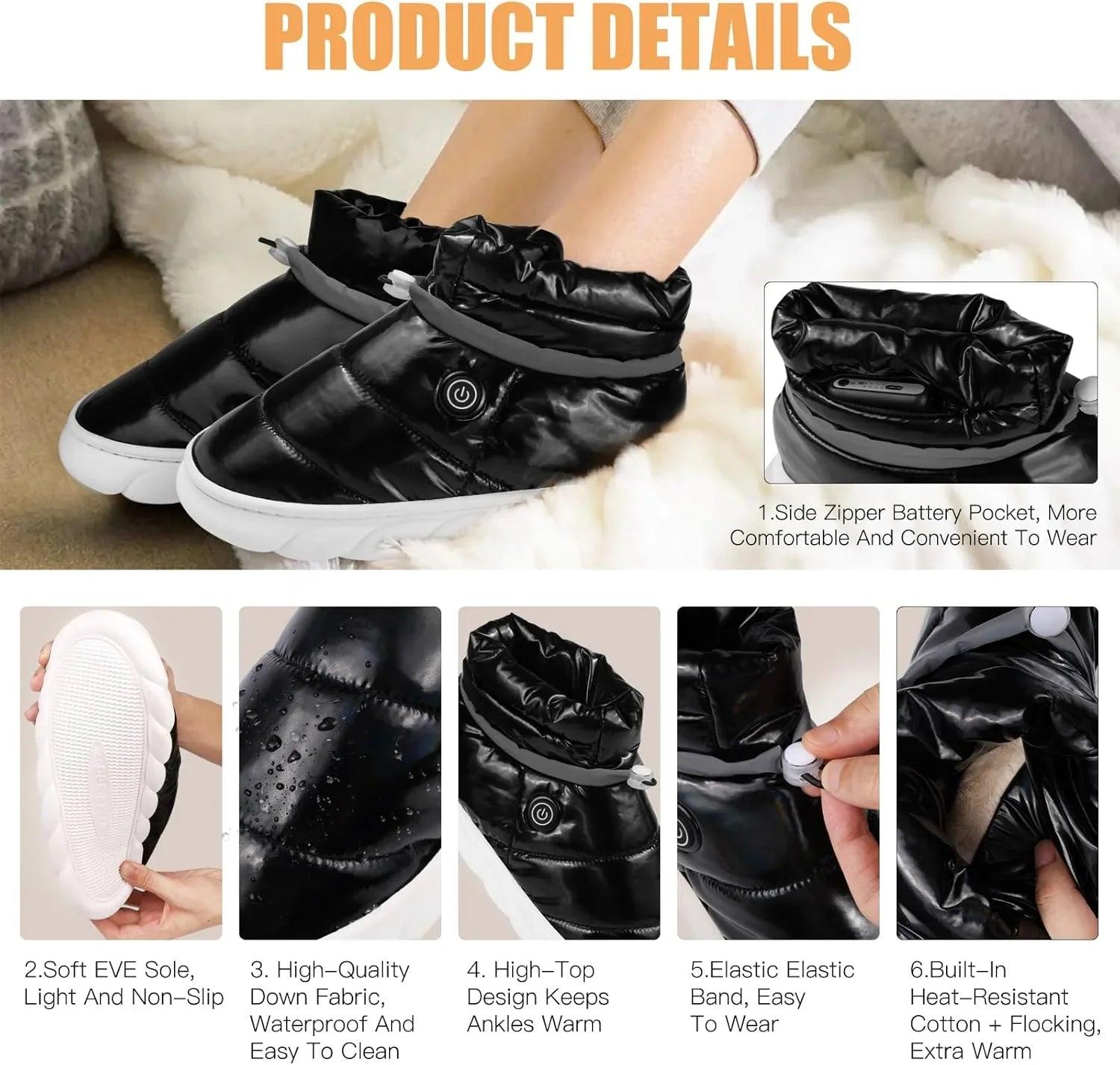Non-Slip Heated Slippers – Keep Your Feet Warm and Cozy Indoors - Cloud Cushion Slides