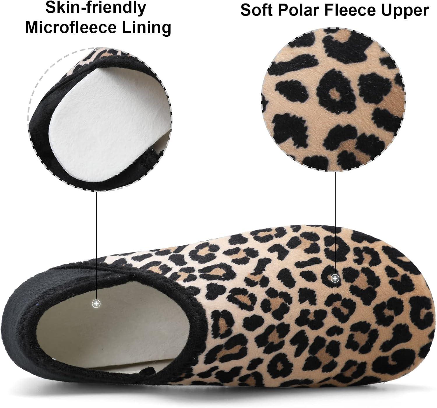 Leopard Print Cozy Slippers – Lightweight Comfort with Slip Ons - Cloud Cushion Slides