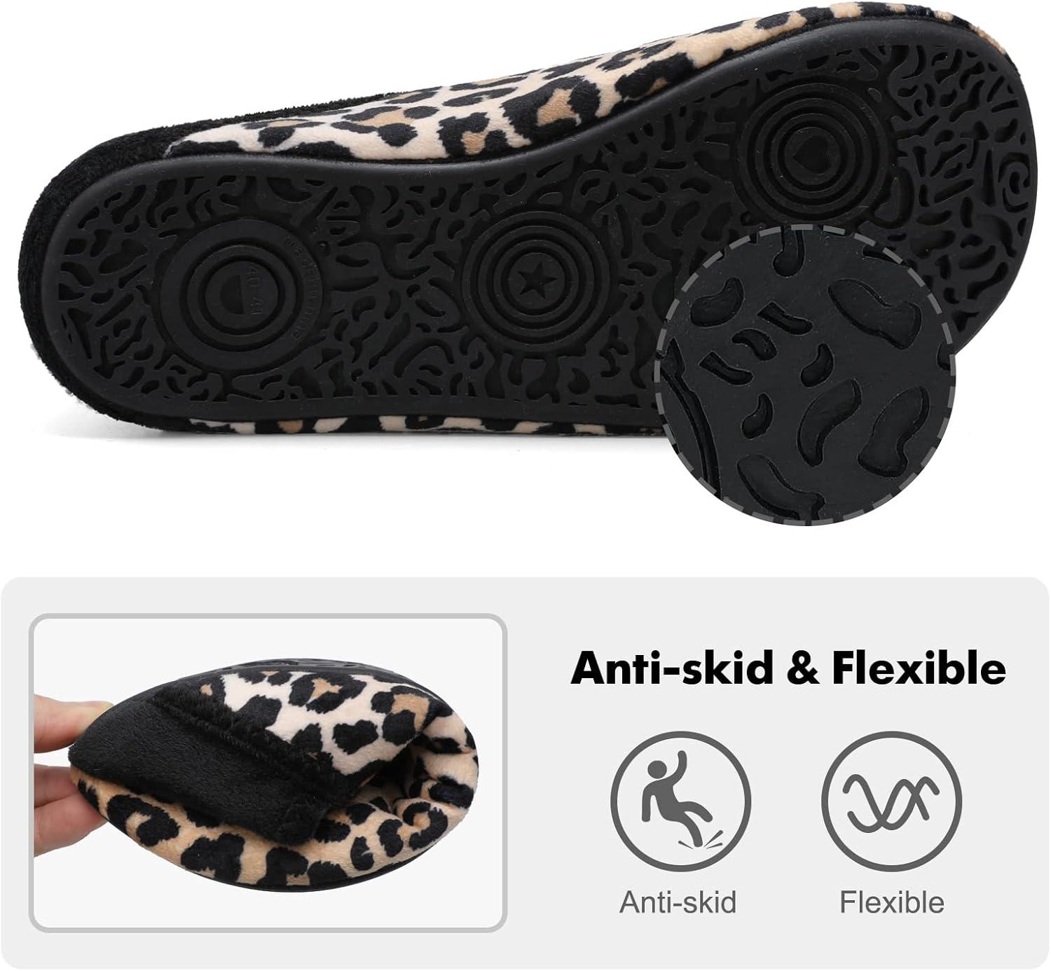Leopard Print Cozy Slippers – Lightweight Comfort with Slip Ons - Cloud Cushion Slides