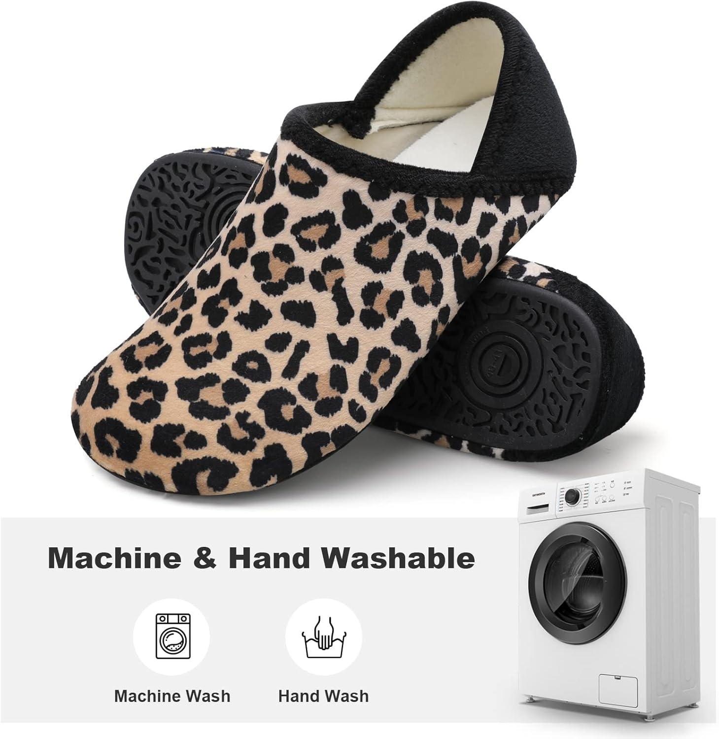 Leopard Print Cozy Slippers – Lightweight Comfort with Slip Ons - Cloud Cushion Slides