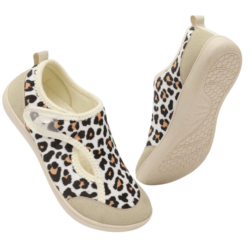 Leopard Print Diabetic Shoes – Stylish Comfort with Custom Fit - Cloud Cushion Slides