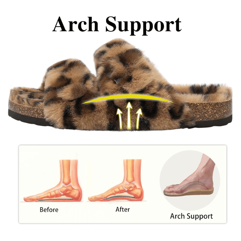 Leopard Print Adjustable Slippers – Bold Style with Cozy Comfort - Cloud Cushion Slides