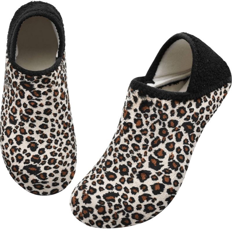 Cozy Leopard Pattern Diabetic Shoes