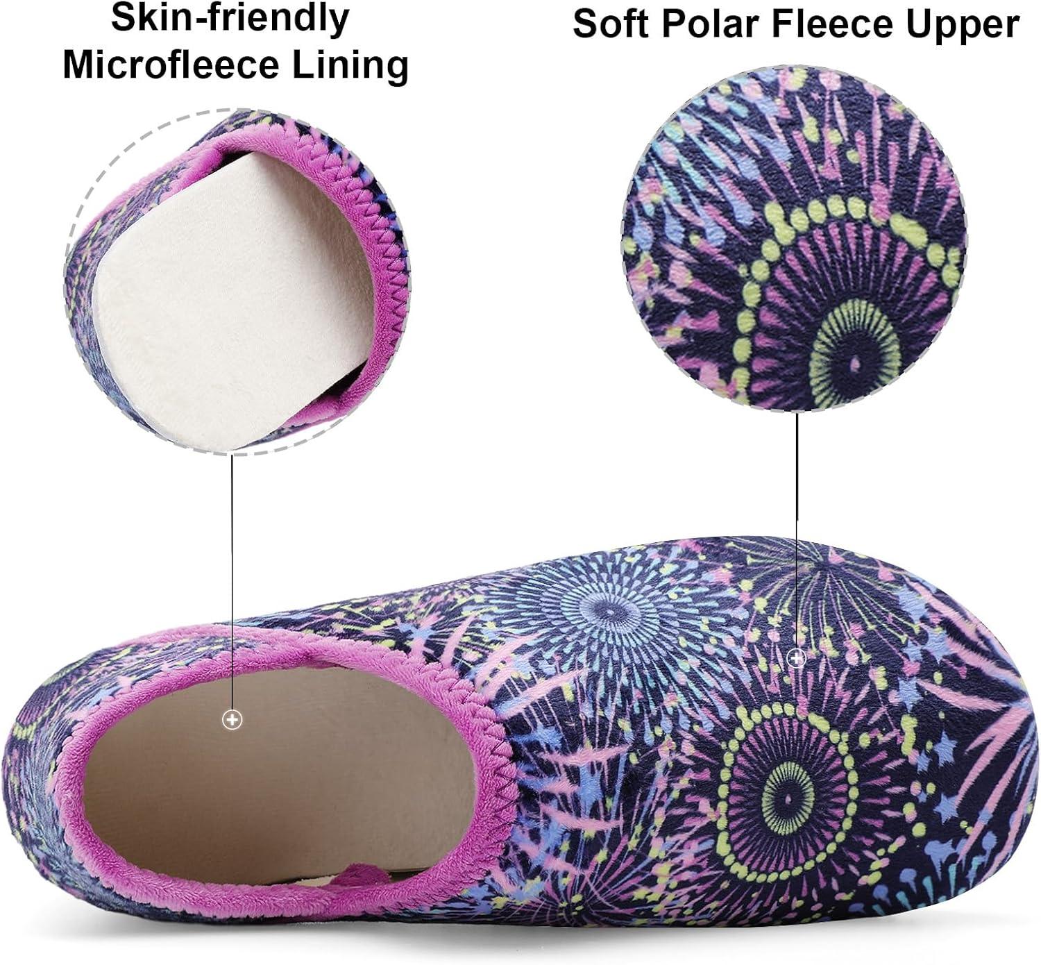 Fireworks Diabetic Slippers – Printed Lined and Non Slip - Cloud Cushion Slides