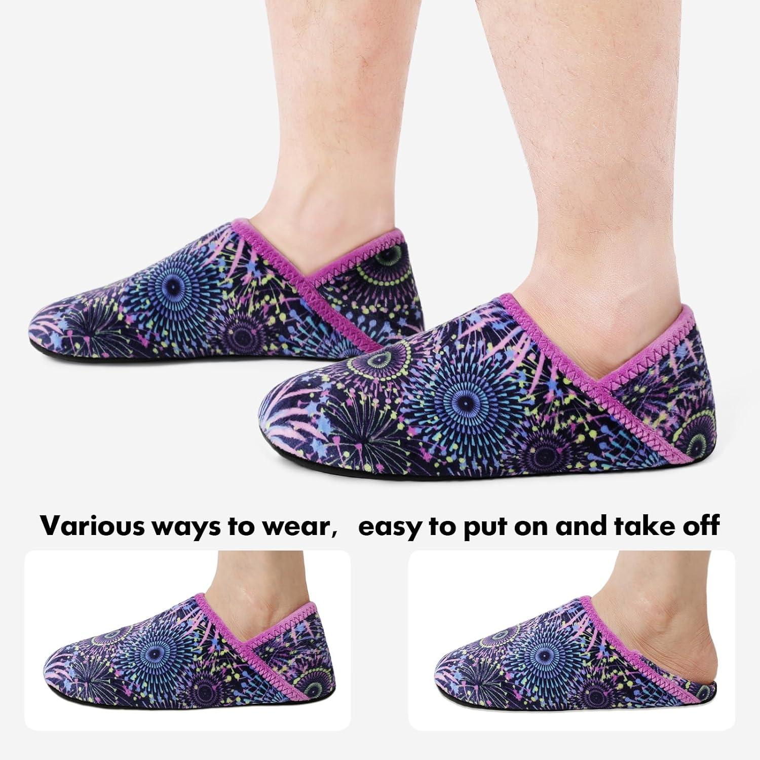 Fireworks Diabetic Slippers – Printed Lined and Non Slip - Cloud Cushion Slides