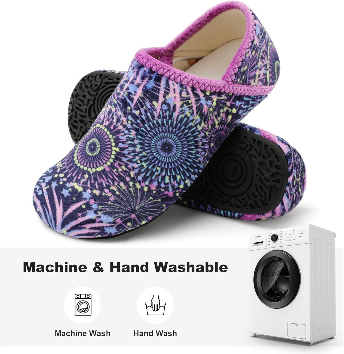 Fireworks Diabetic Slippers – Printed Lined and Non Slip - Cloud Cushion Slides