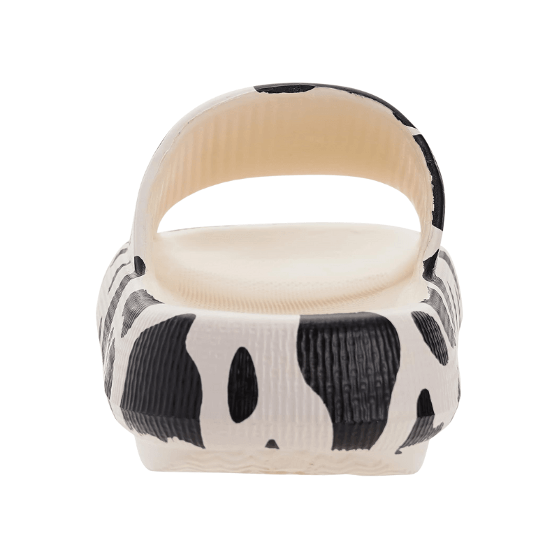 Minimalist Cow Print Toe Slippers – Stylish and Cushioned Fit - Cloud Cushion Slides