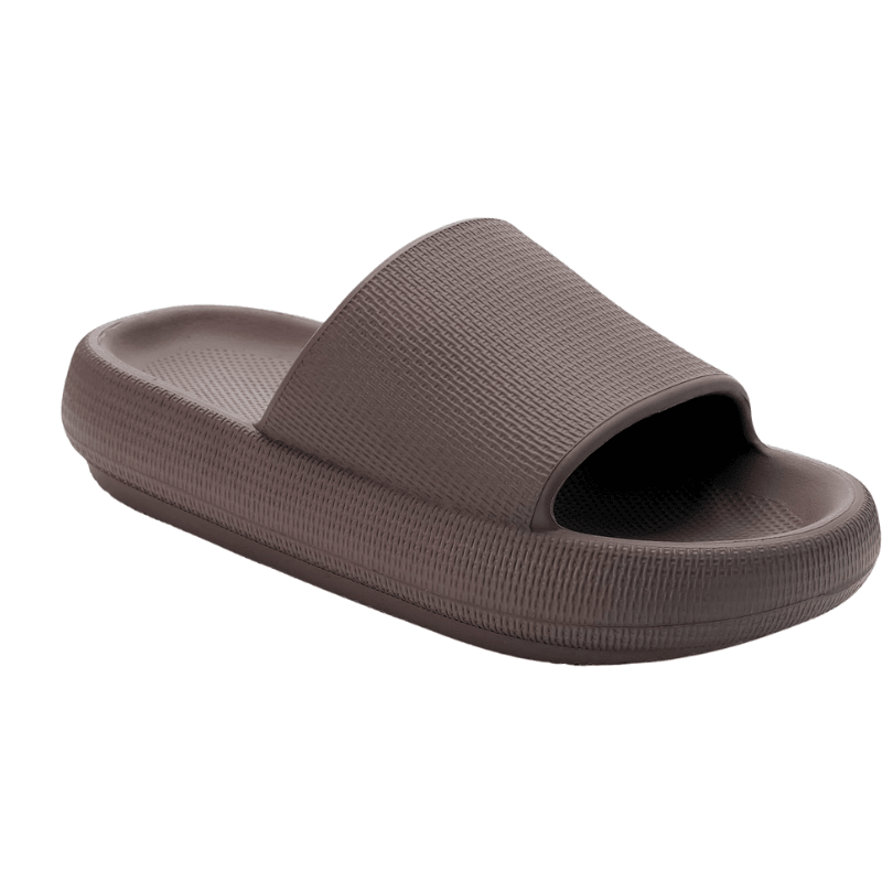Minimalist Open Toe Slippers – Thick Sole and Non Slip Grip - Cloud Cushion Slides