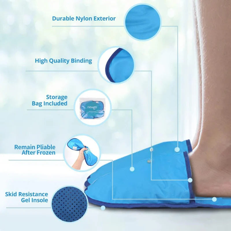 Comfy Gel Infused Slippers - Full Foot Cooling Relief - Cloud Cushion Slides