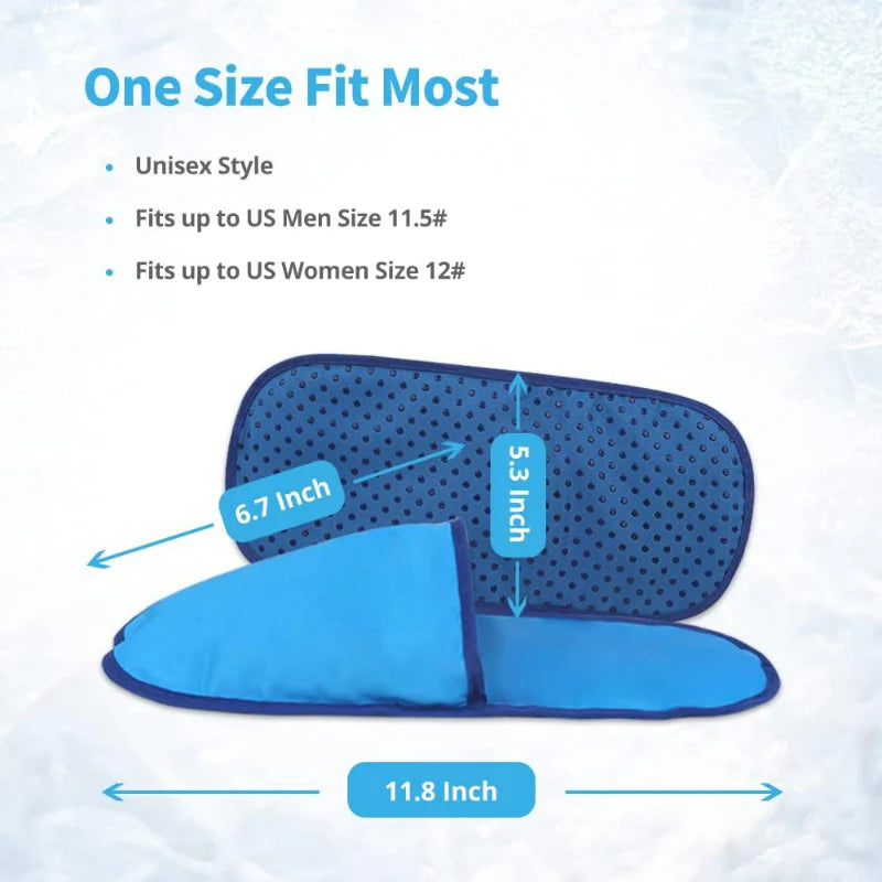 Comfy Gel Infused Slippers - Full Foot Cooling Relief - Cloud Cushion Slides