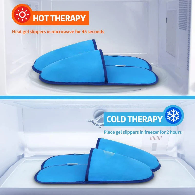 Comfy Gel Infused Slippers - Full Foot Cooling Relief - Cloud Cushion Slides