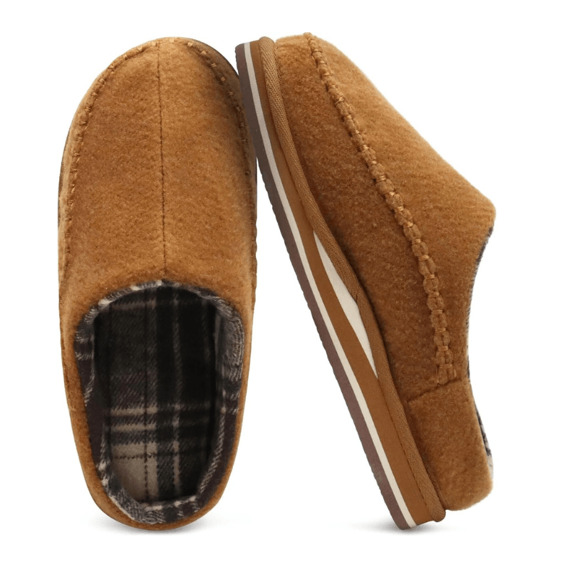 Plaid Lined Slippers