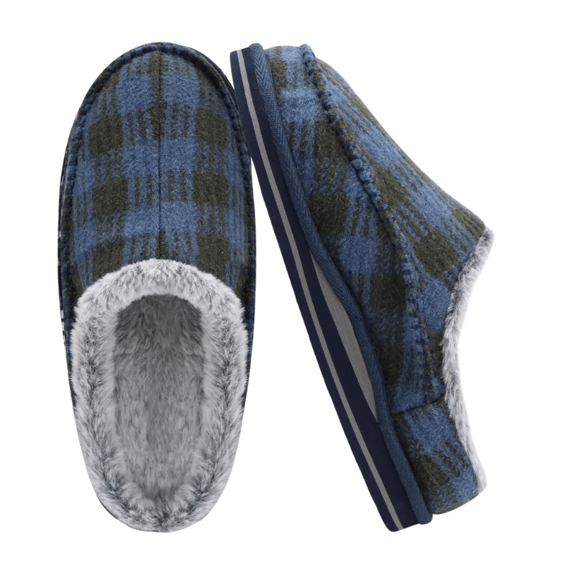 Plaid Orthopedic Slippers – Supportive, Cozy Footwear