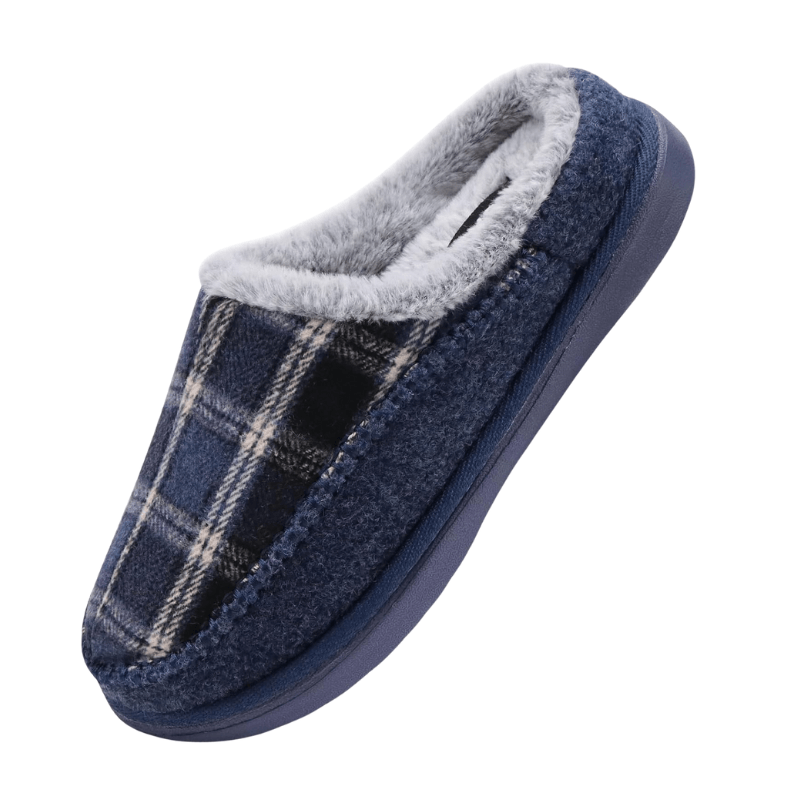 Plaid Orthopedic Slippers – Supportive, Cozy Footwear