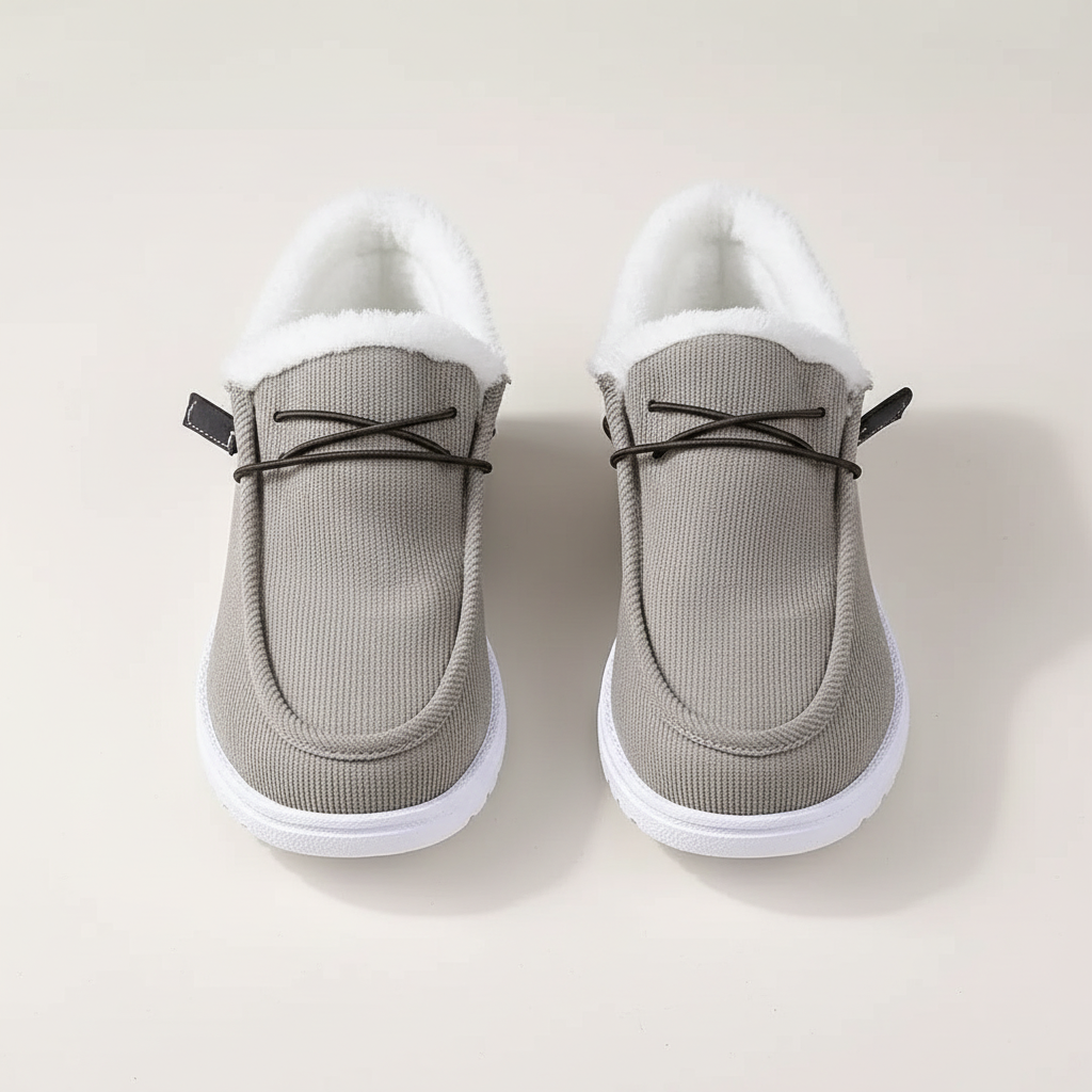 Warm Fleece Lined Casual Slip On Shoes