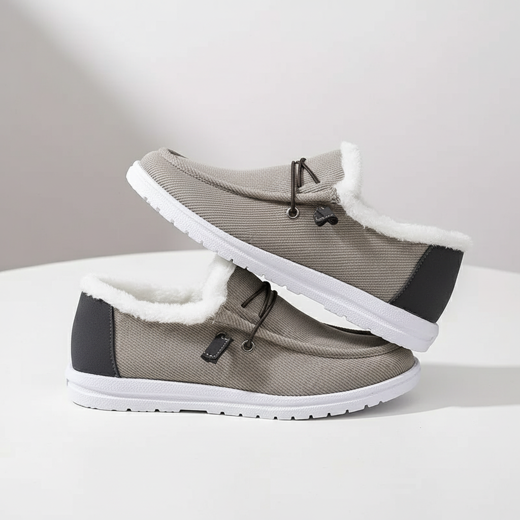Warm Fleece Lined Casual Slip On Shoes