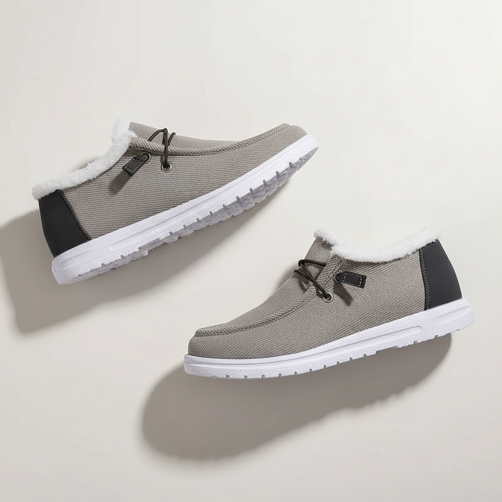 Warm Fleece Lined Casual Slip On Shoes