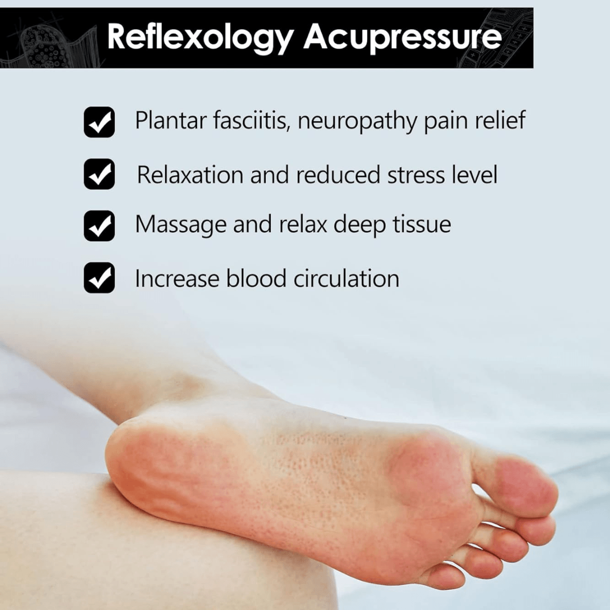 Reflexology Massage Slippers – Deep Acupressure Tissue Stress Relief - Cloud Cushion Slides
