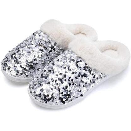 Sequins House Anti Skid Slippers – Sparkle and Stability Indoors - Cloud Cushion Slides