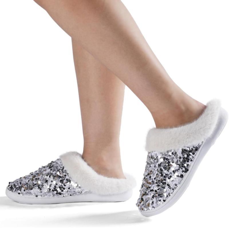 Sequins House Anti Skid Slippers – Sparkle and Stability Indoors - Cloud Cushion Slides