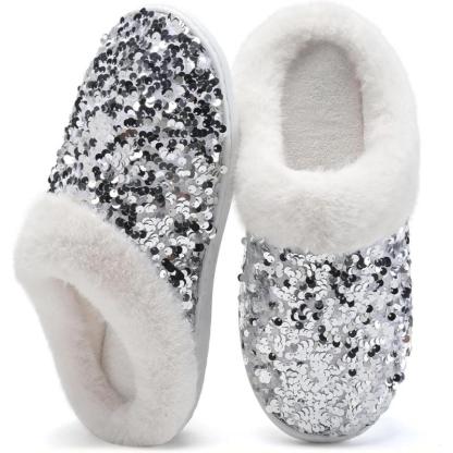 Sequins House Anti Skid Slippers – Sparkle and Stability Indoors - Cloud Cushion Slides