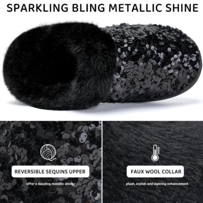 Sequins House Anti Skid Slippers – Sparkle and Stability Indoors - Cloud Cushion Slides