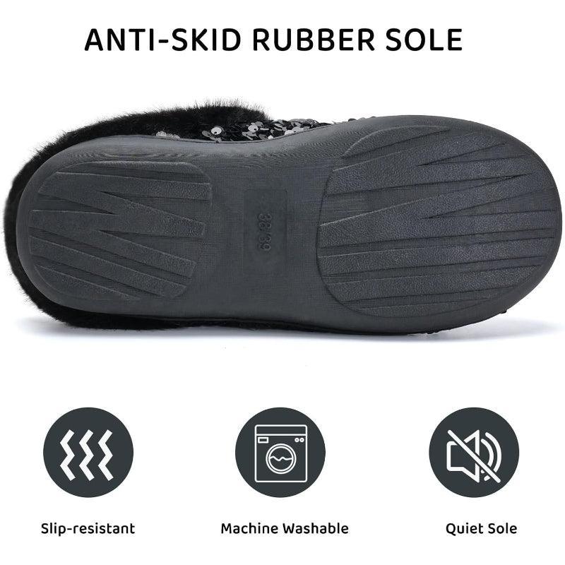 Sequins House Anti Skid Slippers – Sparkle and Stability Indoors - Cloud Cushion Slides