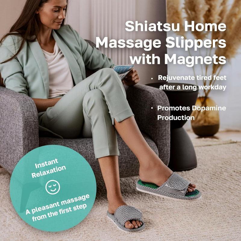 Shiatsu Home Massaging Slippers – Relaxation and Circulation Boost - Cloud Cushion Slides