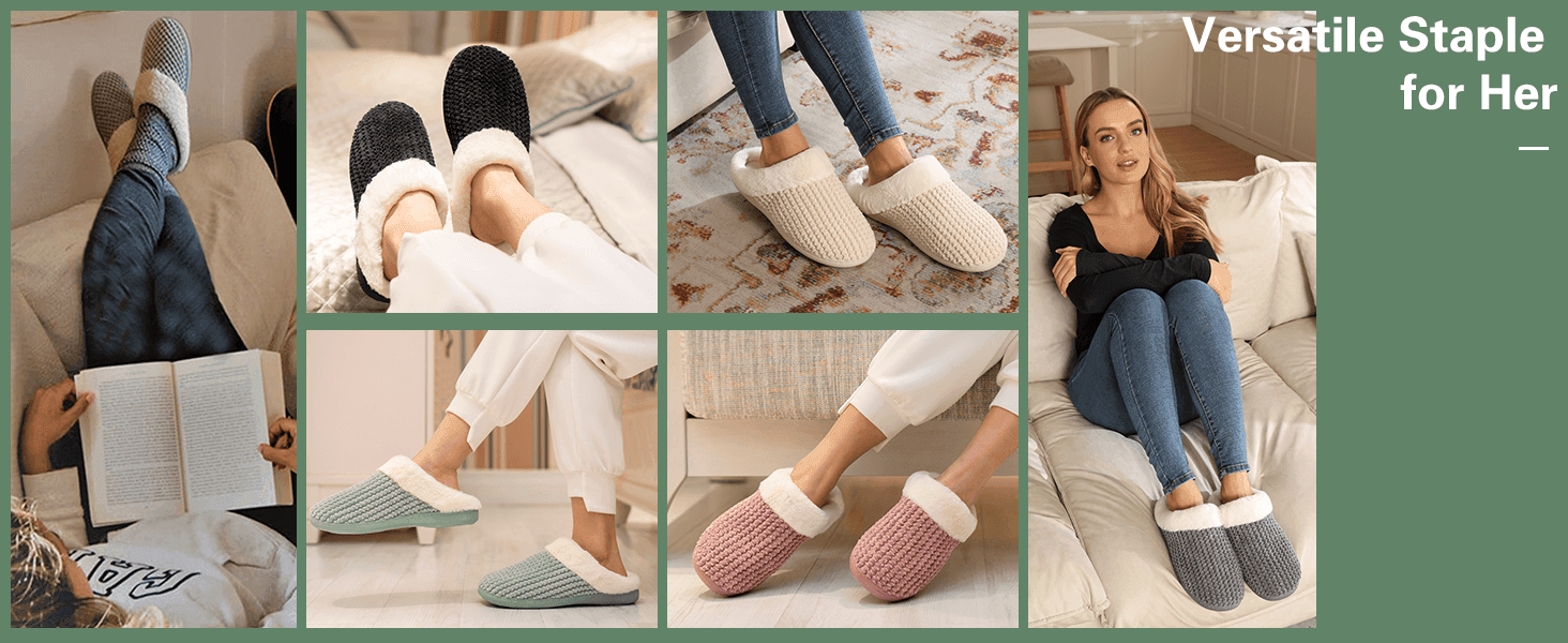 Closed Back Plush Slippers &ndash; All Day Comfort and Stability - Cloud Cushion Slides