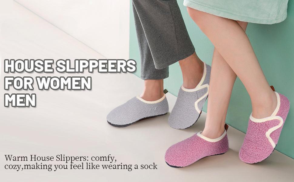 Lightweight Fleece Lined Slippers – Cozy Comfort with Secure Traction - Cloud Cushion Slides