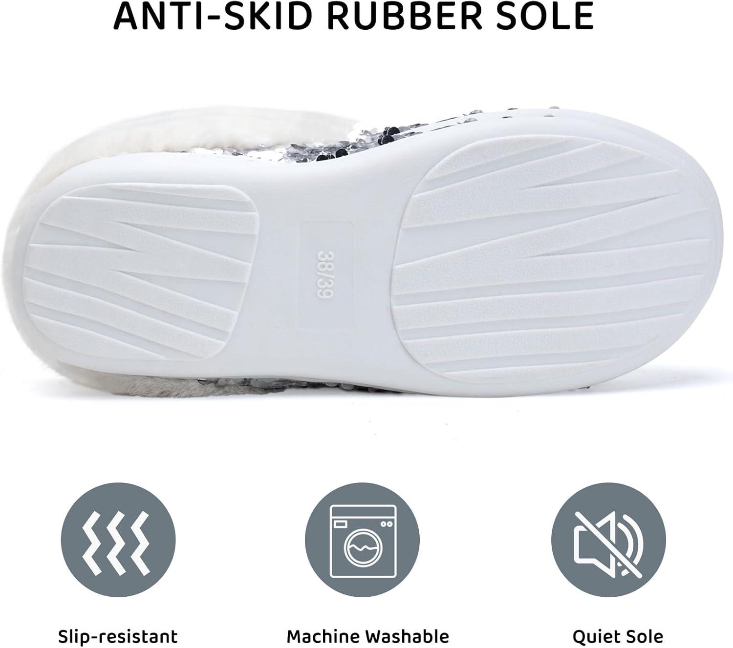 Sequins House Anti Skid Slippers – Sparkle and Stability Indoors - Cloud Cushion Slides