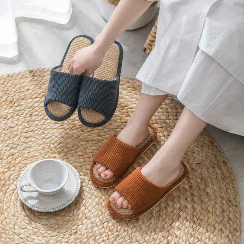 Anti Odor Flax Slippers
