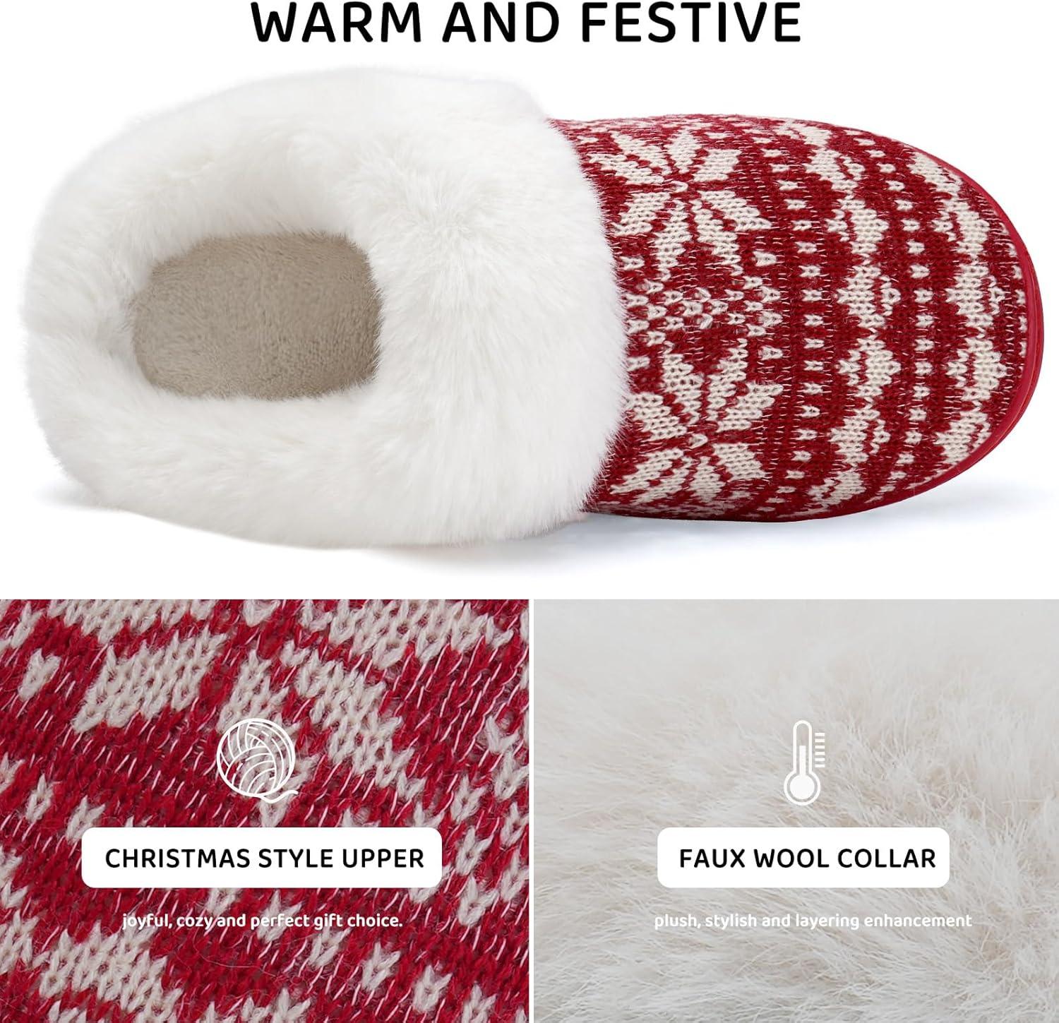 Snowflake Print Slippers – Ultimate Comfort For Chilly Days - Cloud Cushion Slides