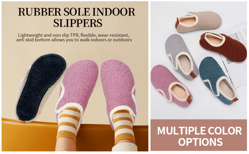 Lightweight Fleece Lined Slippers – Cozy Comfort with Secure Traction - Cloud Cushion Slides