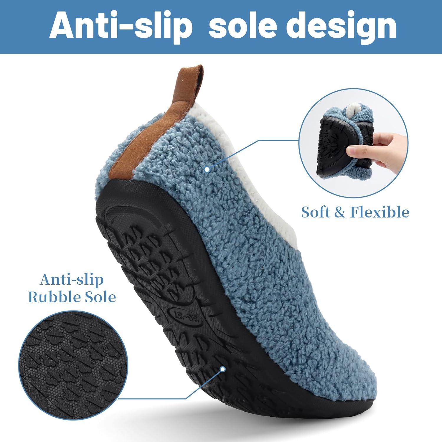 Lightweight Fleece Lined Slippers – Cozy Comfort with Secure Traction - Cloud Cushion Slides