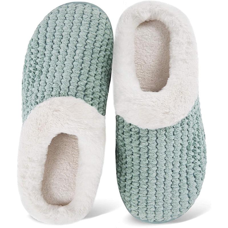 Fleece Lined Slippers – Soft, Warm, and Comfortable Indoor Footwear - Cloud Cushion Slides