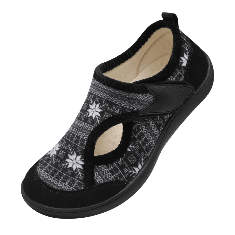 Snowflake Patterned Diabetic Shoes - Comfortable and Functional - Cloud Cushion Slides