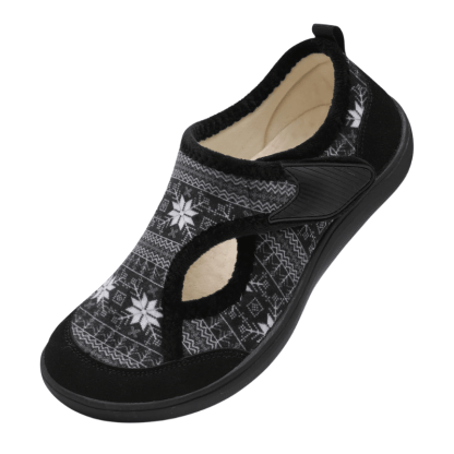 Snowflake Patterned Diabetic Shoes - Comfortable and Functional - Cloud Cushion Slides