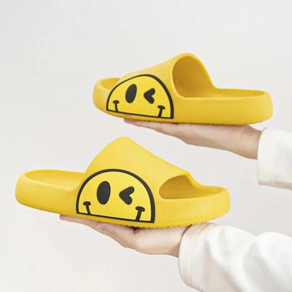 Smiley Face Cloud Slides – Fun Comfort for Every Step - Cloud Cushion Slides