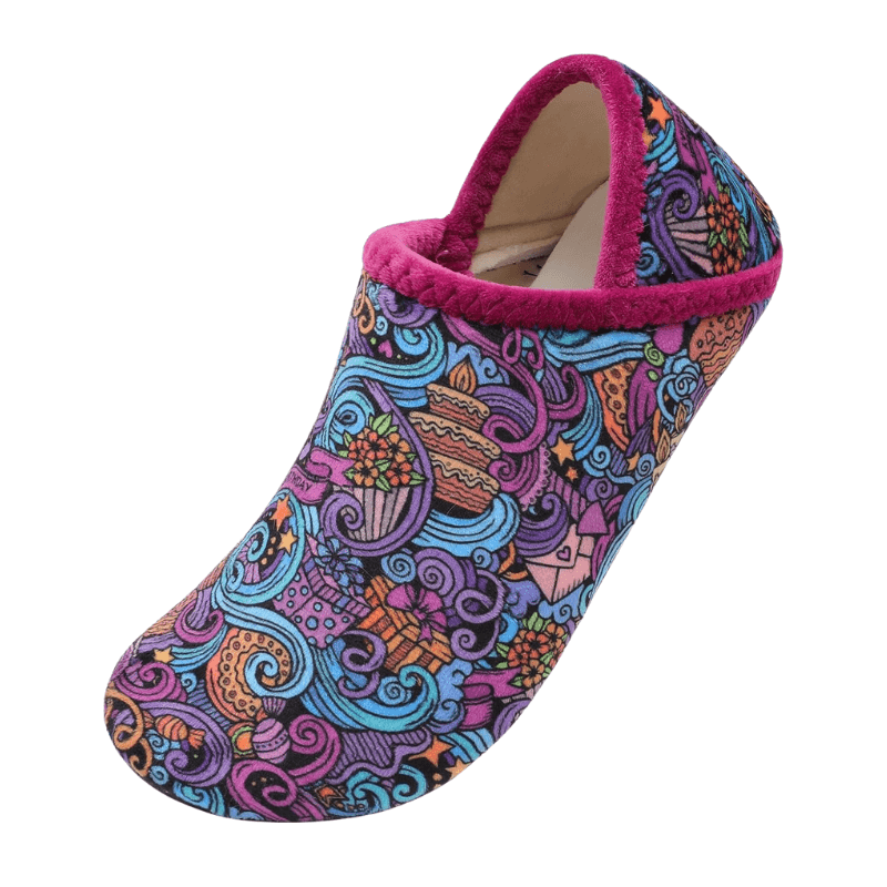 Boho Diabetic Slippers – Cozy and Supportive Indoor Footwear - Cloud Cushion Slides
