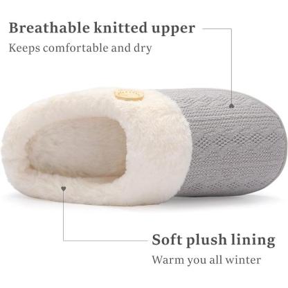Knitted house slippers - Designed for Convenience and Versatility - Cloud Cushion Slides