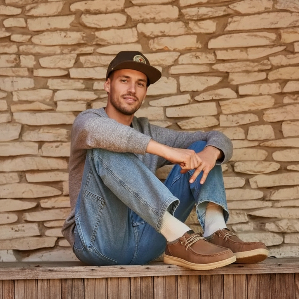 Faux Leather Slip On Lightweight Loafers For Men