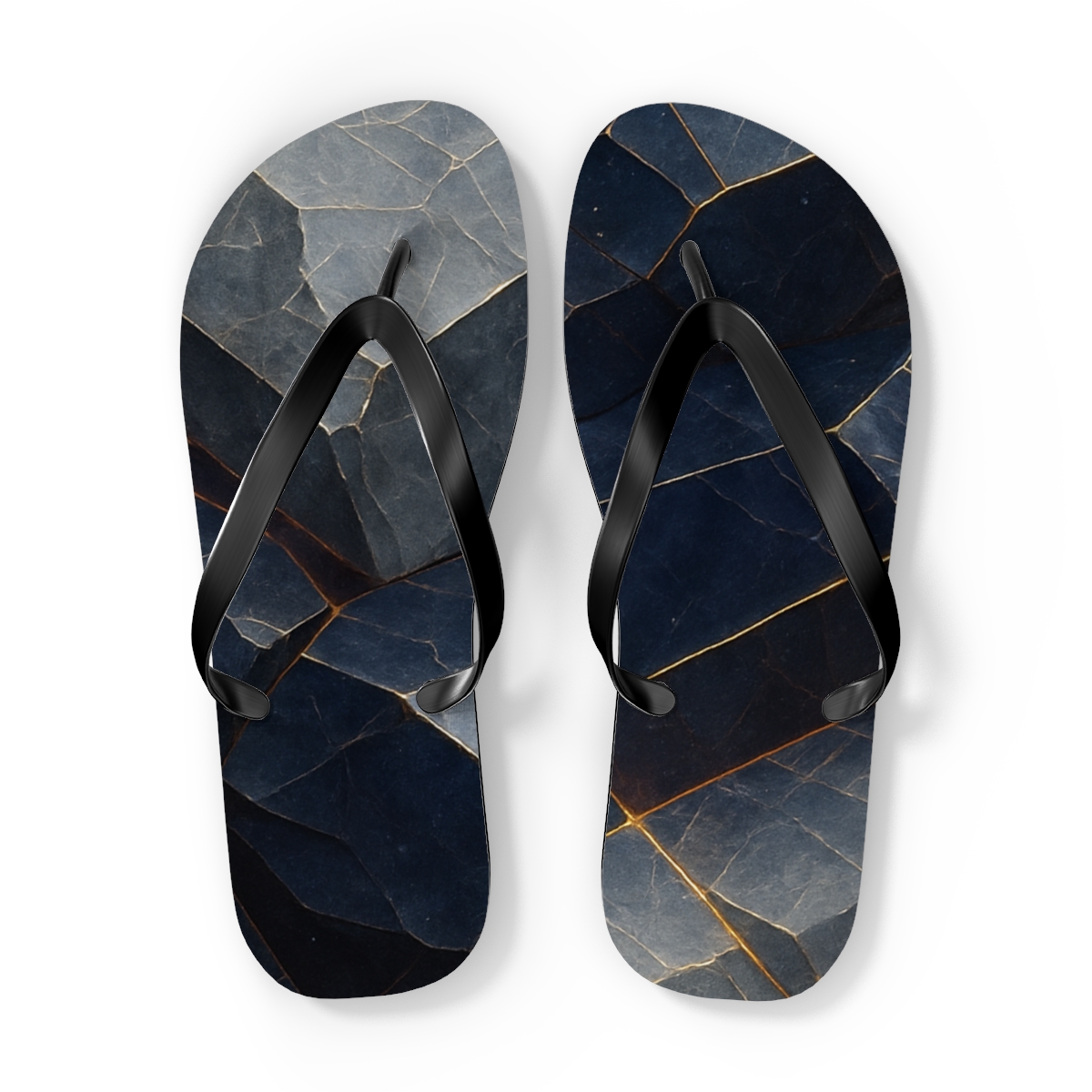 Mineral Facet Vein Tapestry colorful rubber flip flops