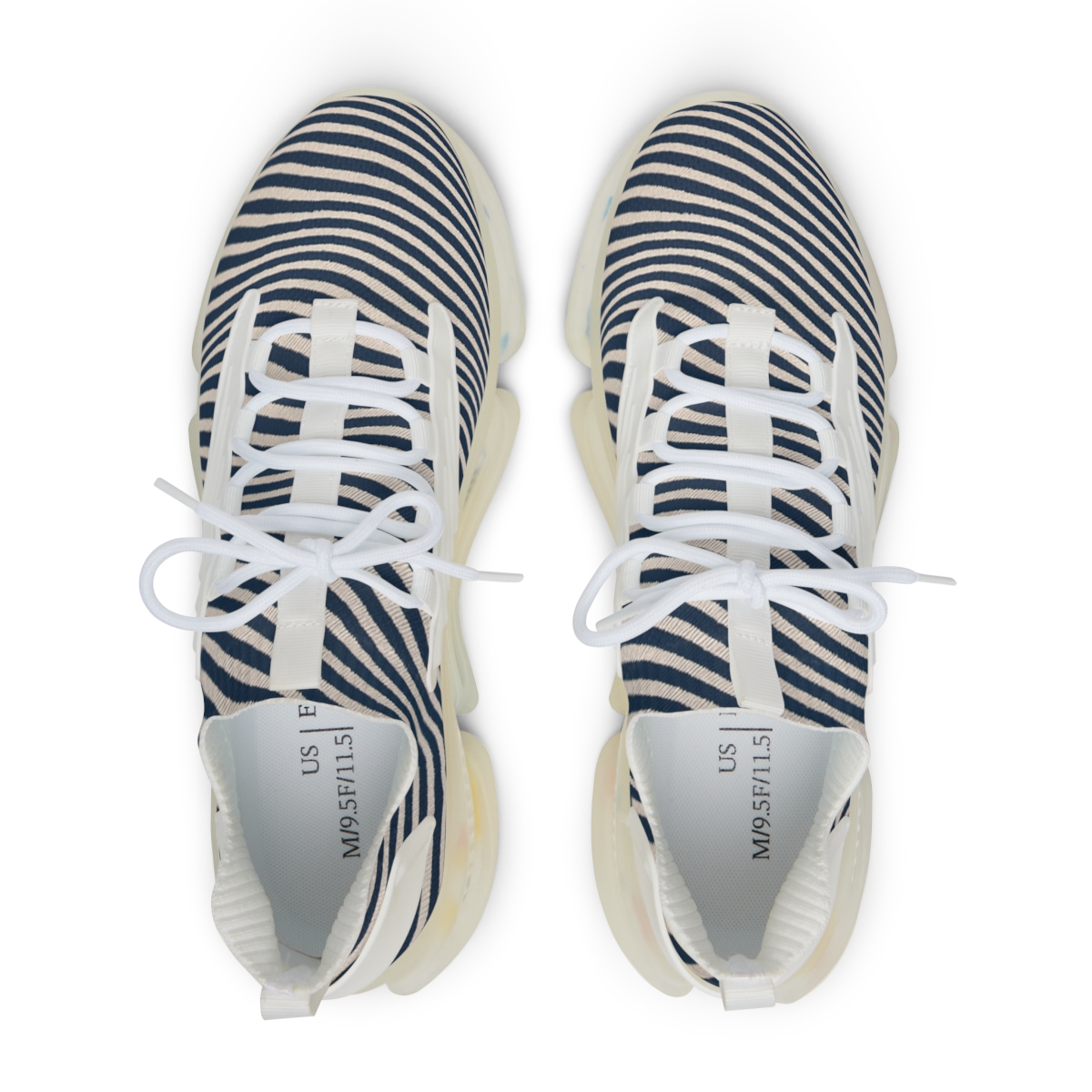 Oscillating Stripe Moire Field personalized athletic sneakers