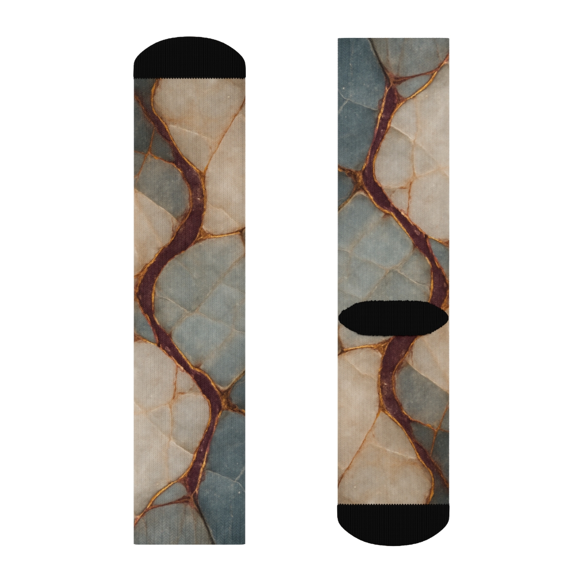 Mineral Facet Vein Weave unique printed sockscustom socks