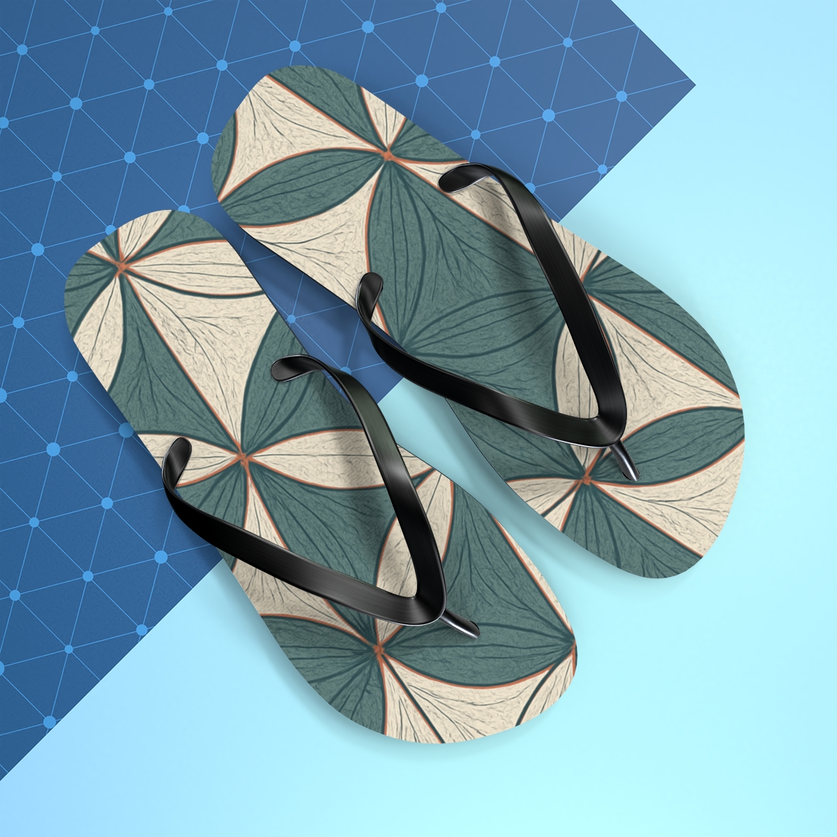 Camellia Arc Lattice comfortable casual flip flops