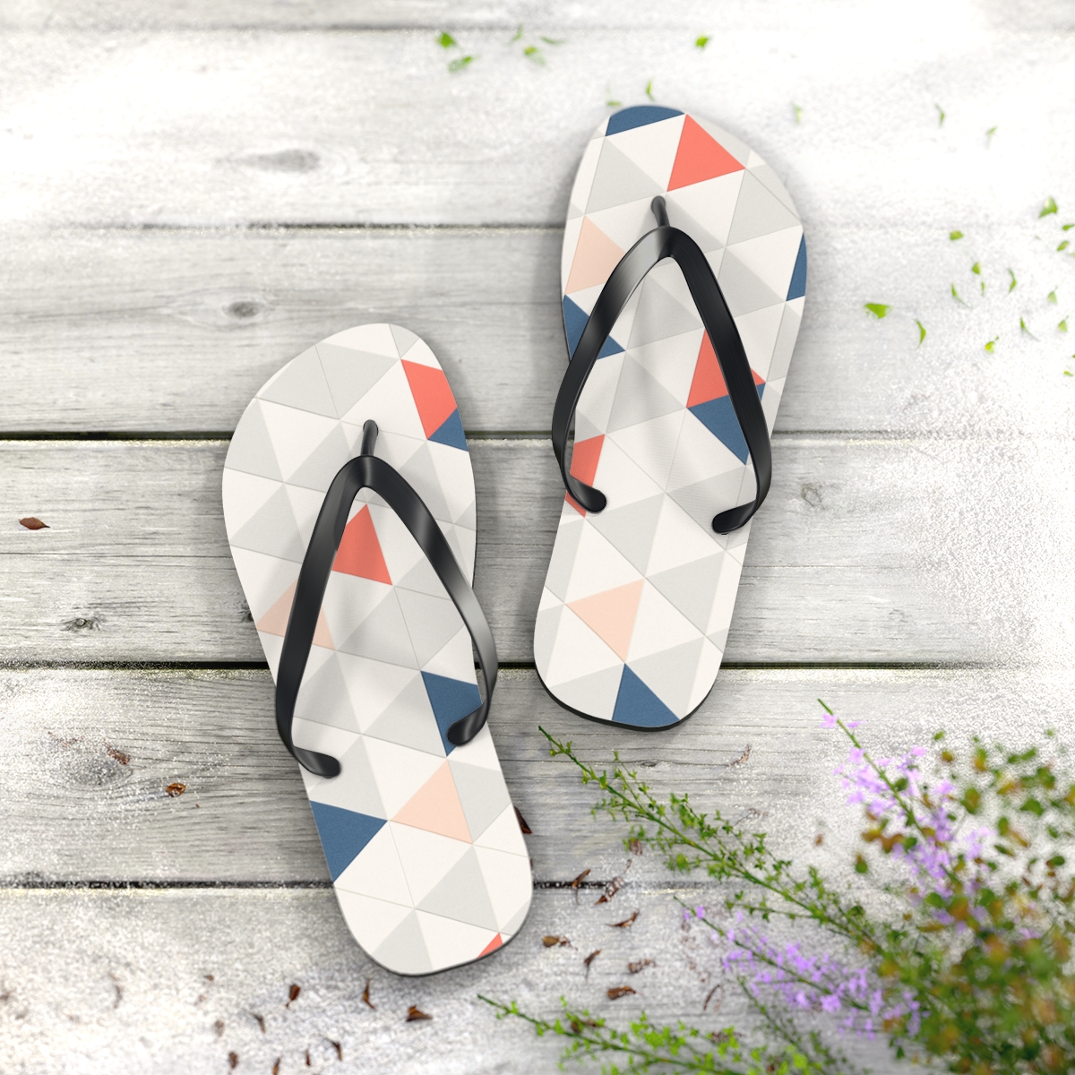 Microtile Prism Drift trendy printed flip flops