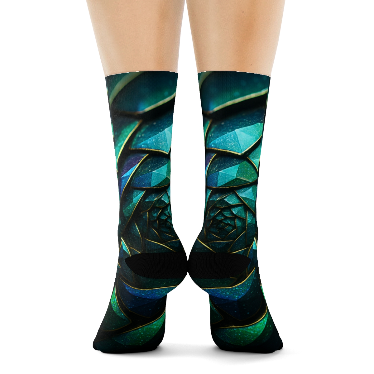 Iridescent Beetle Carapace Prism comfortable cotton socks