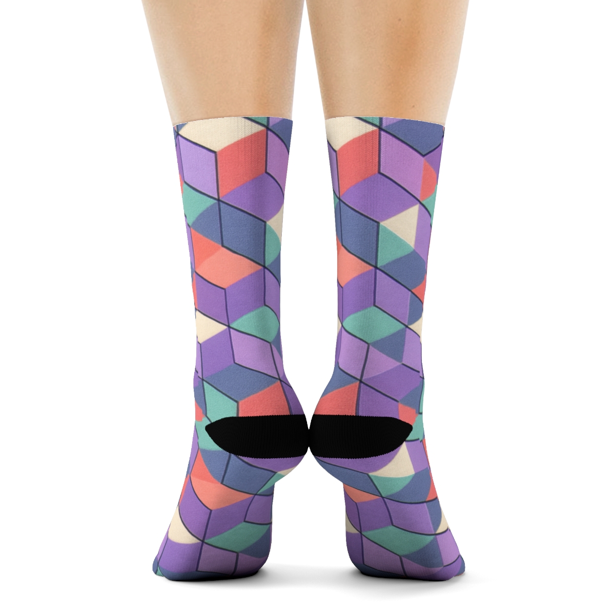 Hex Prism Drift Quilt warm winter socks